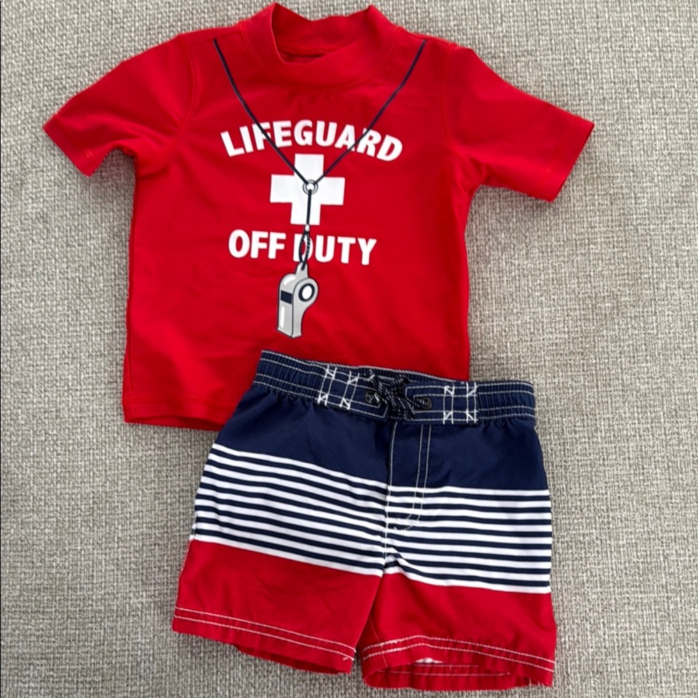 Carter's Life Guard Rashguard Swim Set